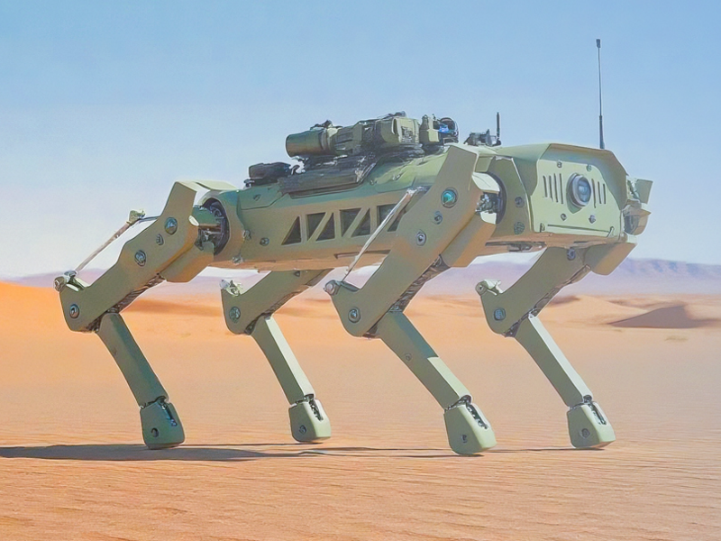 Military robot dog with imaging system